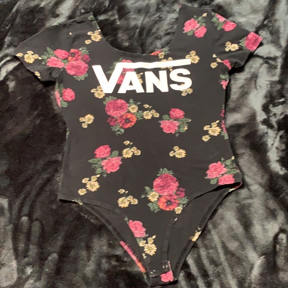 Vans floral bodysuit tee small - Picture 2 of 6